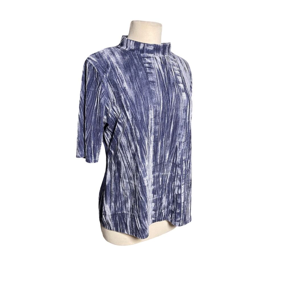 ANTHROPOLOGIE Pilcro Crushed Velveteen Short Sleeve Mock Neck Top - Picture 5 of 7